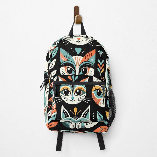 Item preview, Folklore Felines: Tribal Cat Tapestry pattern black cat designed and sold by toobel.