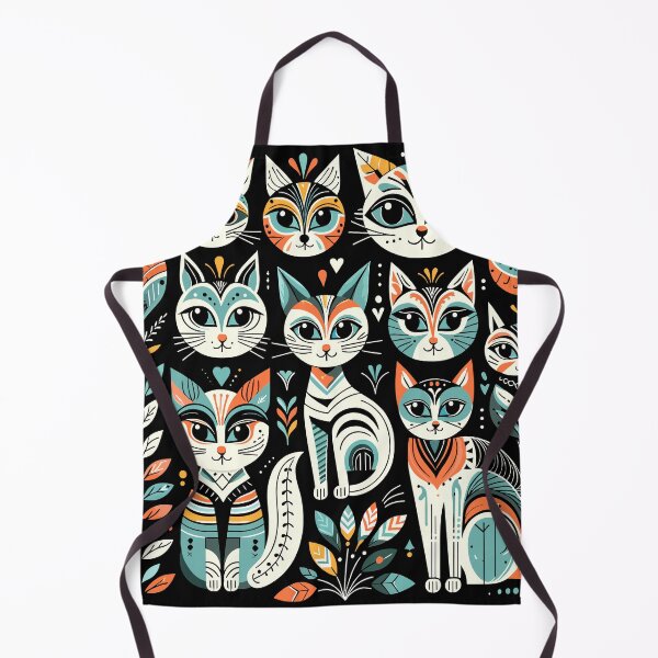 Item preview, Folklore Felines: Tribal Cat Tapestry pattern black cat designed and sold by toobel.