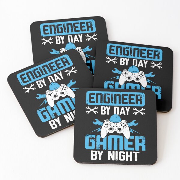 Item preview, Engineer by day, gamer by night designed and sold by Margival.