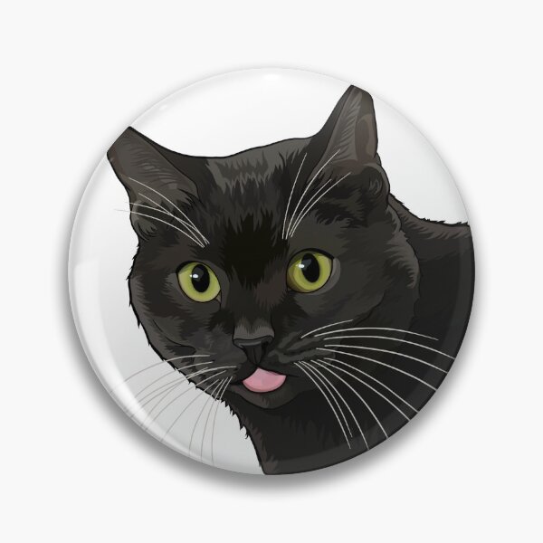Item preview, Cute Black Cat Blepping designed and sold by Carleah Unique.