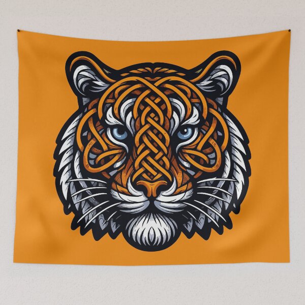 Item preview, Tiger's Knotwork Majesty: Close-Up Gaze designed and sold by Animoodles.