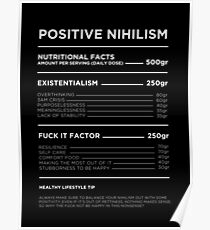 Positiver Nihilismus (weiß) Poster