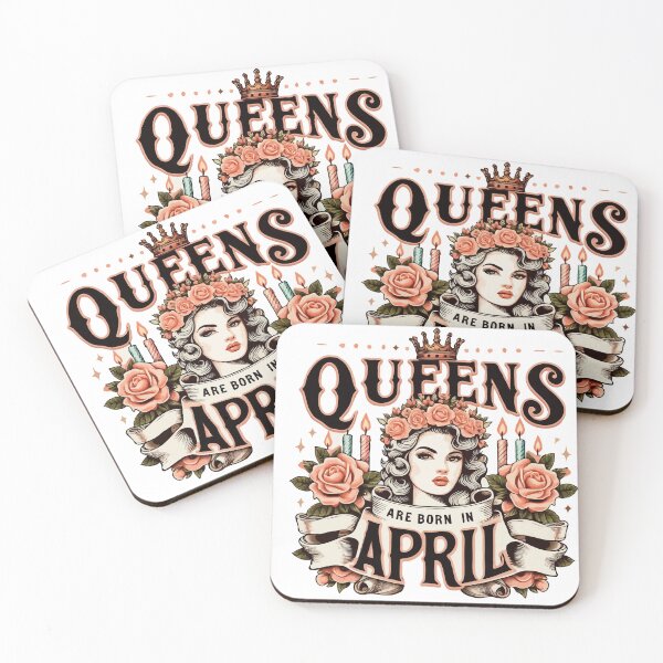 Item preview, queens are born in april designed and sold by TshirtTalkYou.