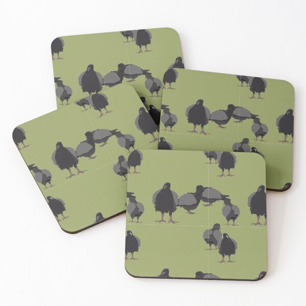 Item preview, Patterned pigeons on Green designed and sold by Rumfluff.