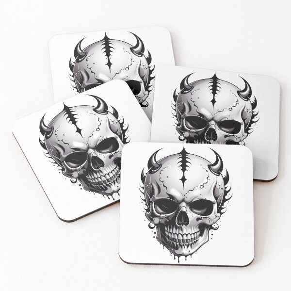 Item preview, An evil skull with horns designed and sold by Sopilka.
