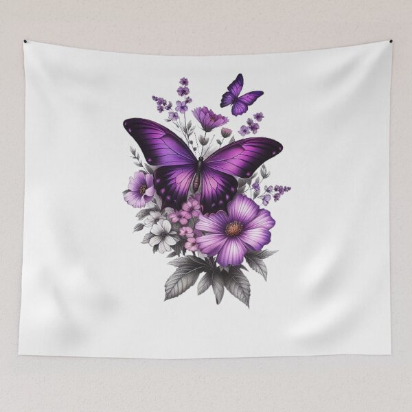 Aperçu de l'œuvre "Éveil Printanier : Un Papillon dans un Champ de Fleurs" créée et vendue par CHRIST5000.