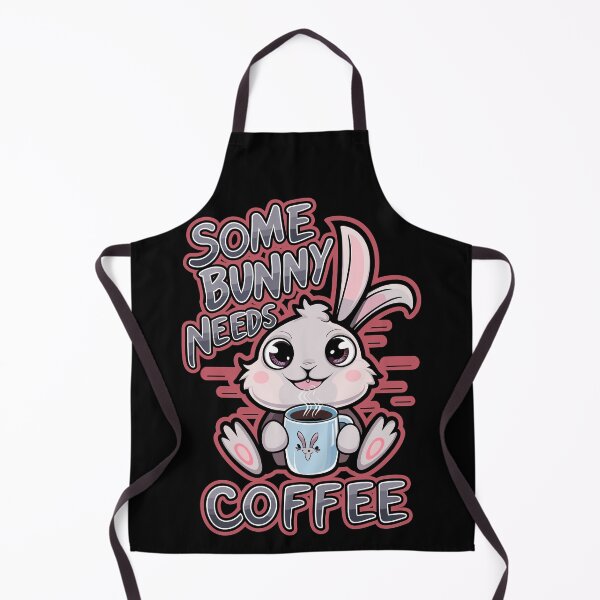 Item preview, Some Bunny Needs Coffee Kawaii Caffeine Saying designed and sold by Quirky Shirts.
