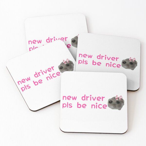 Item preview, New driver please be nice tiktok Coquette Sad hamster meme designed and sold by vyascreations.