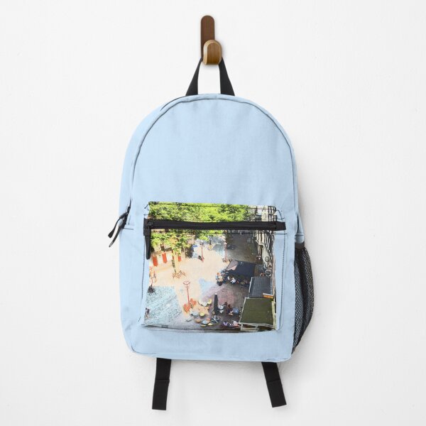 Item preview, Vintage Charm: Aerial Shot of Amsterdam Square with Café Patios and Trees designed and sold by InbalTurShalom.