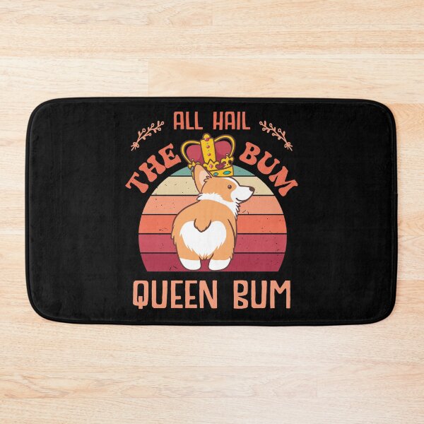 Item preview, FUNNY VINTAGE SUNSET THE QUEEN BUM CUTE CORGI BUTT  designed and sold by FlutteringWings.