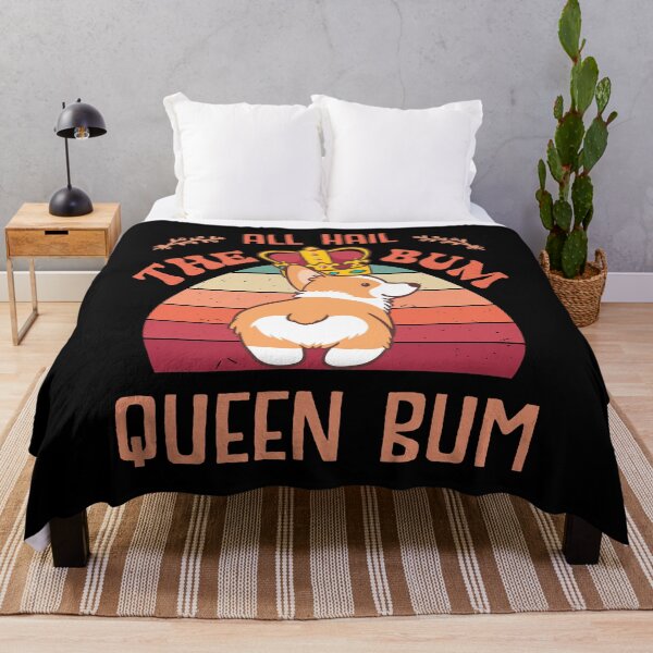 Item preview, FUNNY VINTAGE SUNSET THE QUEEN BUM CUTE CORGI BUTT designed and sold by FlutteringWings.