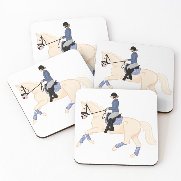 Item preview, Cremello horse and rider designed and sold by Art By Drina.