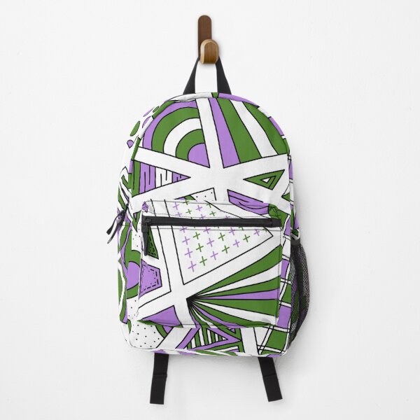 Item preview, Genderqueer Pride Zen Doodle Abstract Modern Lavender Green designed and sold by JoyfulJen.