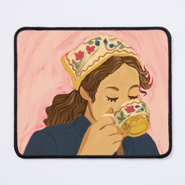 Item preview, Pretty Afternoon Tea - Illustration Pink BG designed and sold by Pilar Bidó.