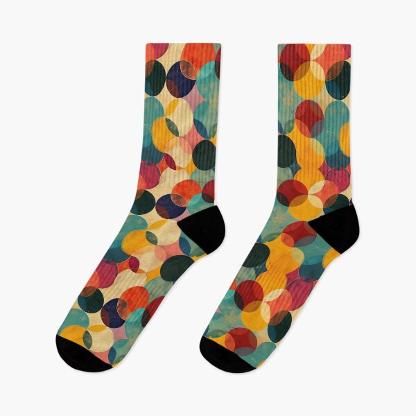 Item preview, Retro Spectrum: Geometric Grunge Circles designed and sold by meowjourney.