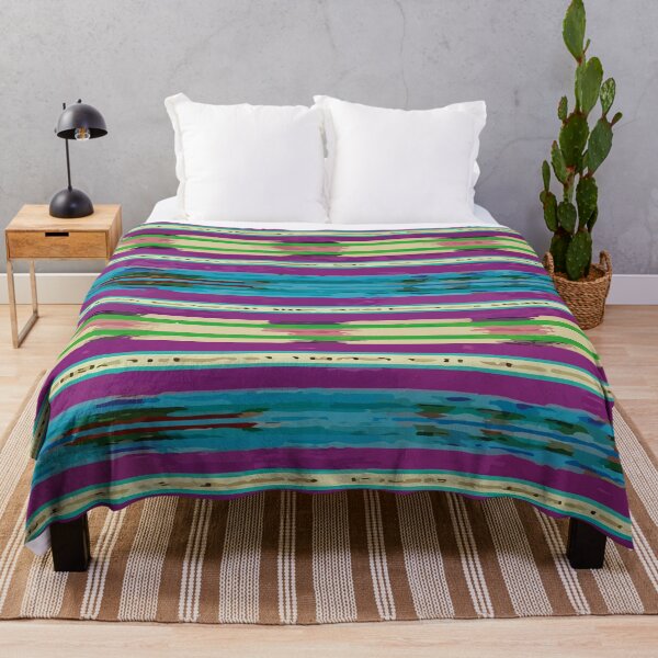 Item preview, Blue yellow mexican blanket handwoven rebozo serape designed and sold by T-Mex.