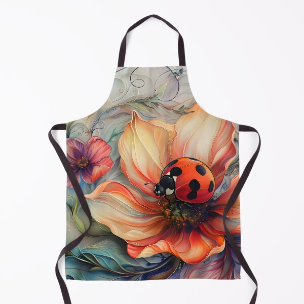 Item preview, Stained Glass Serenity: A Ladybug's Dream designed and sold by AI-Only Creations.