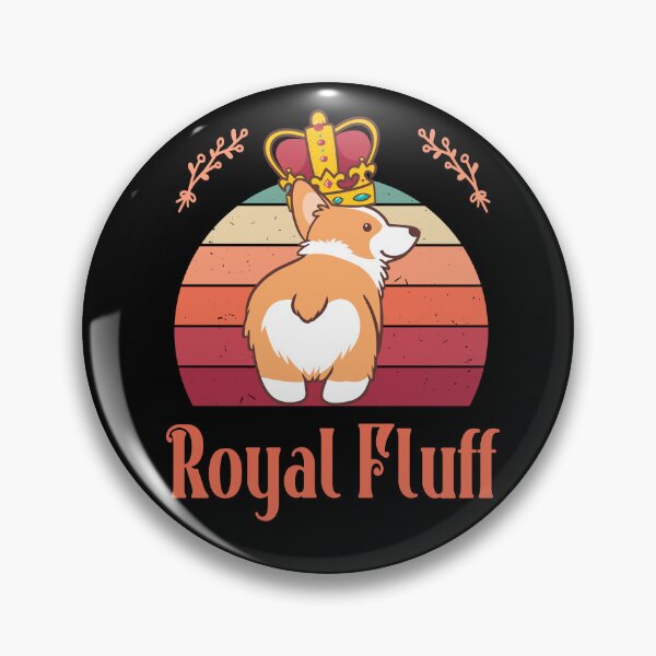 Item preview, FUNNY VINTAGE SUNSET ROYAL FLUFF CUTE CORGI BUTT  designed and sold by FlutteringWings.