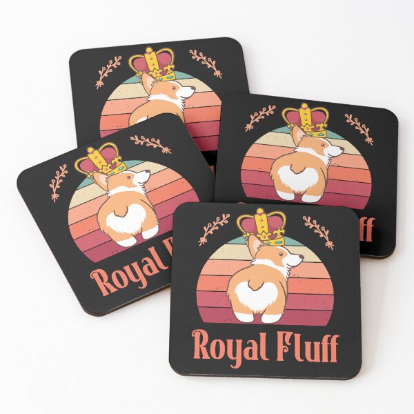 Item preview, FUNNY VINTAGE SUNSET ROYAL FLUFF CUTE CORGI BUTT  designed and sold by FlutteringWings.