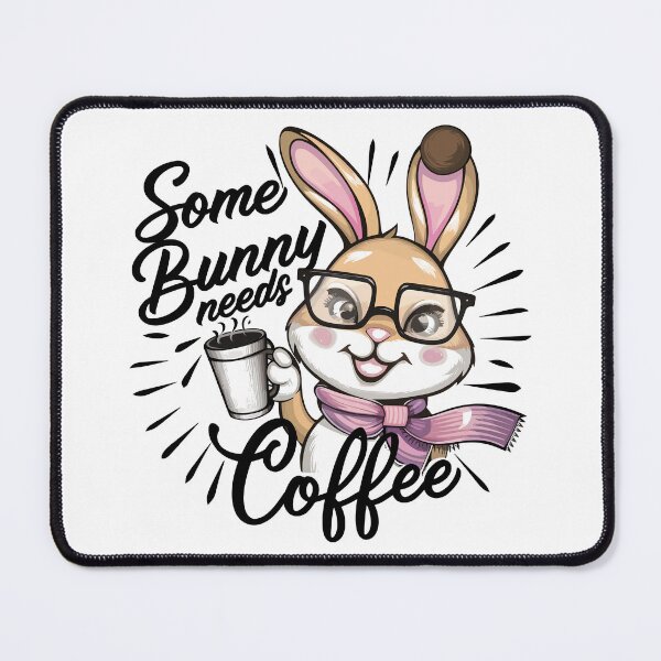 Item preview, Some Bunny Needs Coffee Cartoon Gift designed and sold by Quirky Shirts.