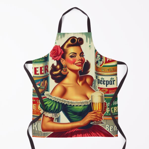 Artikelvorschau, Vintage-Bier-Pin-up entworfen und verkauft von PulpVintage.