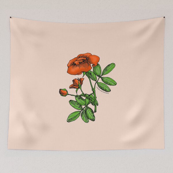 Item preview, Orange High-Centered Rose Bloom Single 1-7 Petals Almost Flat designed and sold by Rachael Taylor.