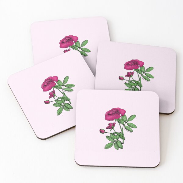 Item preview, Deep Pink High-Centered Rose Bloom Single 1-7 Petals Almost Flat designed and sold by Rachael Taylor.