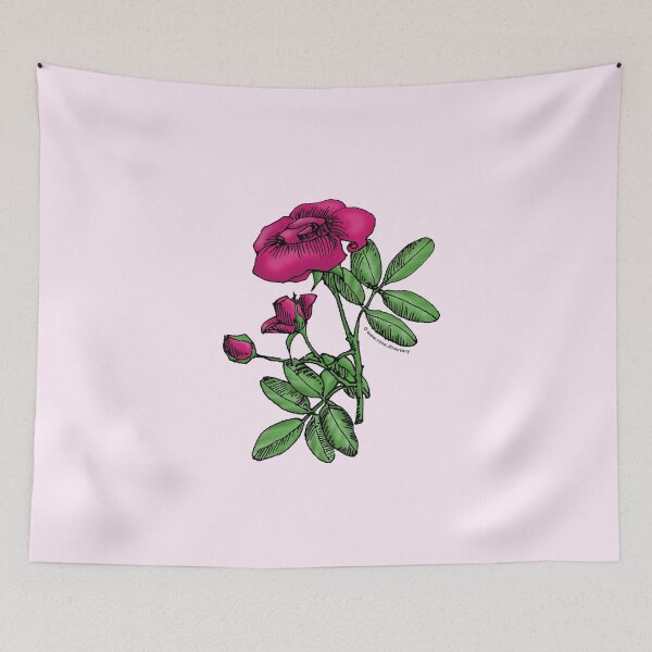 Item preview, Deep Pink High-Centered Rose Bloom Single 1-7 Petals Almost Flat designed and sold by Rachael Taylor.