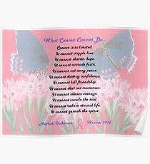 What Cancer Cannot Do Poster