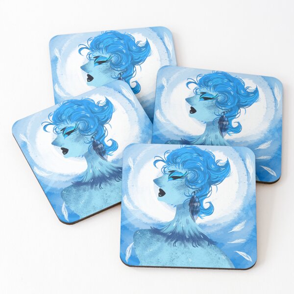 Item preview, Plumas azules designed and sold by HeyIzzy.
