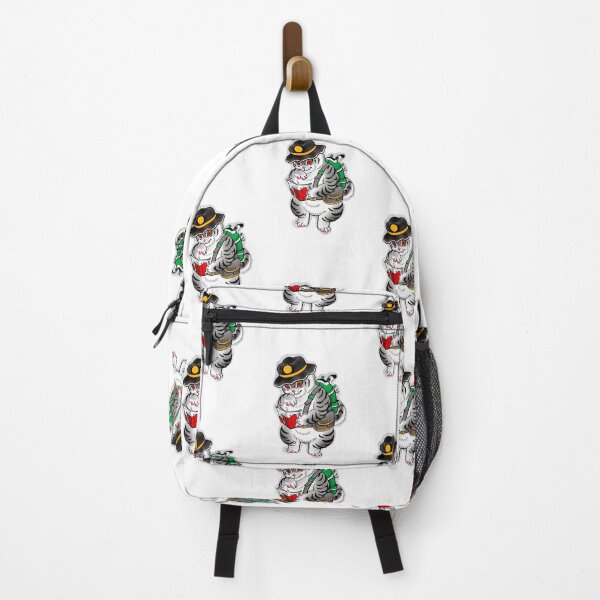 Item preview, adventurous cat with backpack designed and sold by vonkeo.