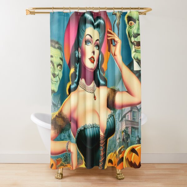 Vista previa del artículo con la obra «Pin-up vintage de Halloween», diseñado y vendido por PulpVintage.