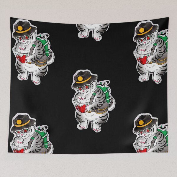 Item preview, adventurous cat with backpack designed and sold by vonkeo.