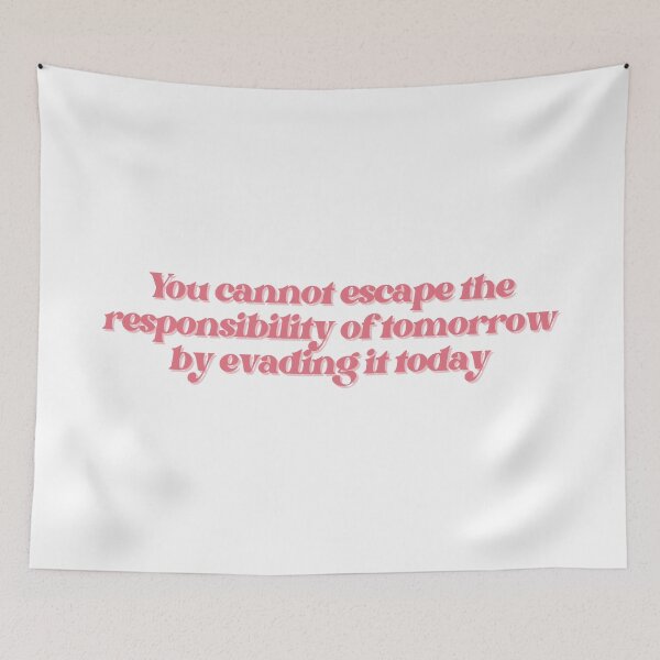Item preview, Abraham Lincoln Quote On Responsibility, Typography Pink Cursive  designed and sold by WatermelonPink.