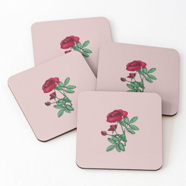 Item preview, Dark Red High-Centered Rose Bloom Single 1-7 Petals Almost Flat designed and sold by Rachael Taylor.
