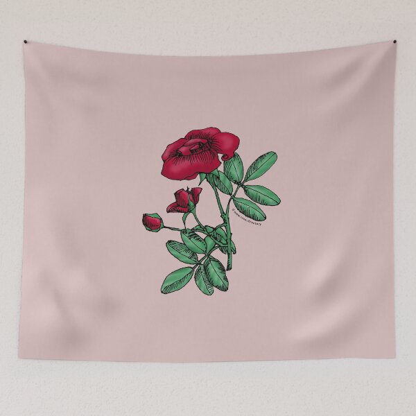 Item preview, Dark Red High-Centered Rose Bloom Single 1-7 Petals Almost Flat designed and sold by Rachael Taylor.