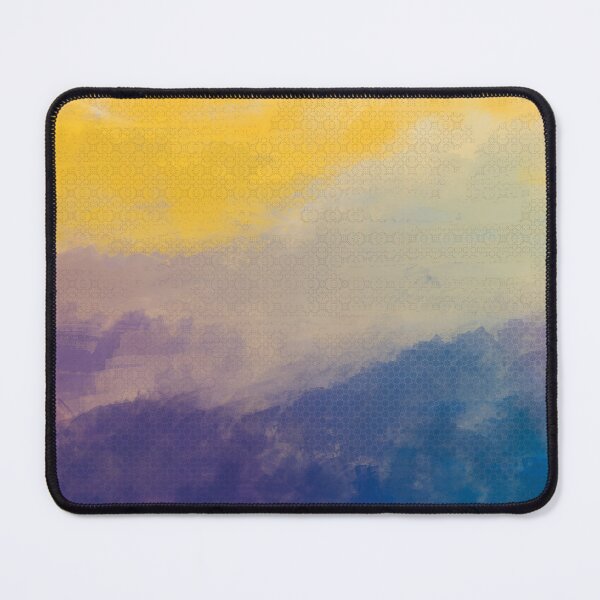 Item preview, Painted Dream Mist over purple Dusk on yellow and blue, detail designed and sold by NoaaDesign.