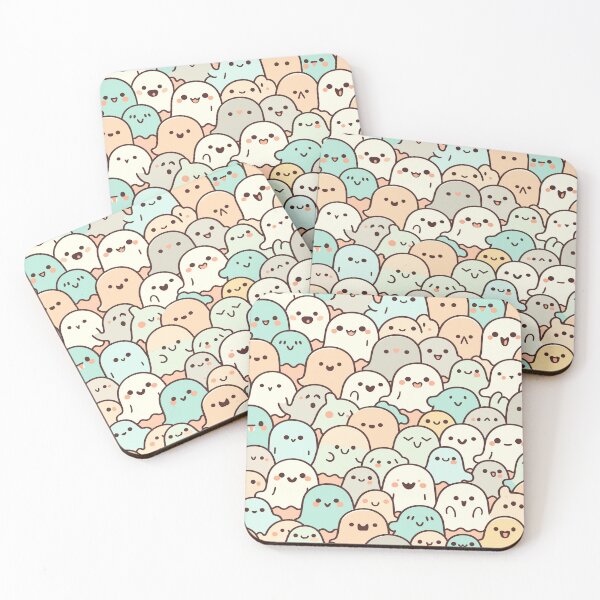 Item preview, Ghostly Gathering: Cute Specter Squad spooky pattern designed and sold by toobel.