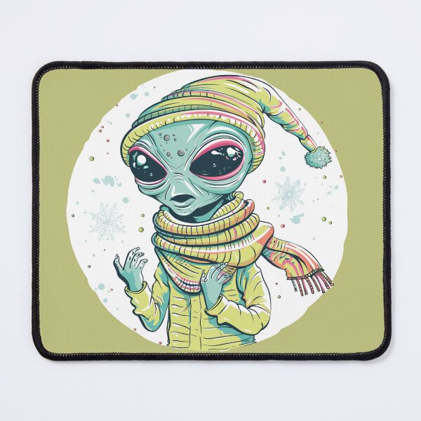Item preview, Alien in Winter Attire Illustration designed and sold by Griffin Door.