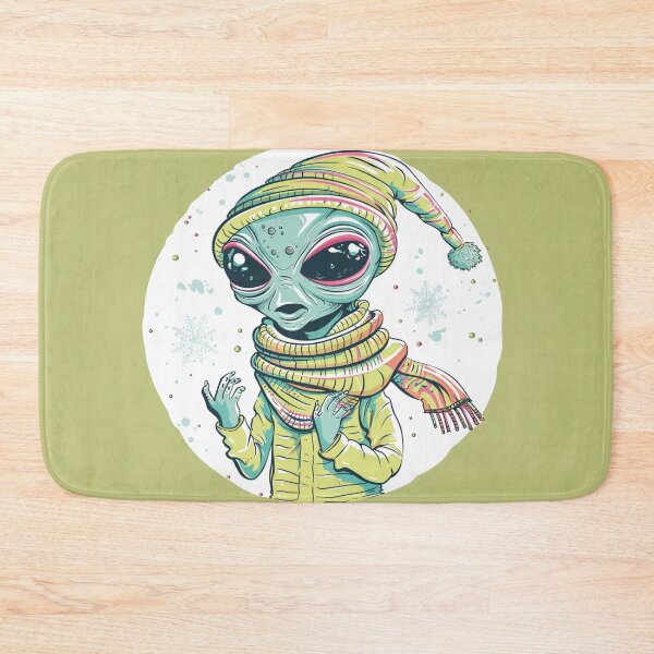 Item preview, Alien in Winter Attire Illustration designed and sold by Griffin Door.