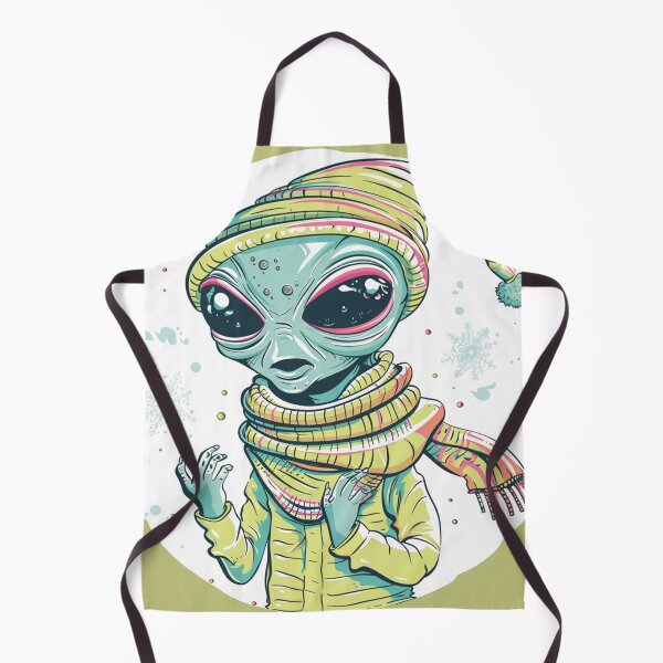 Item preview, Alien in Winter Attire Illustration designed and sold by Griffin Door.