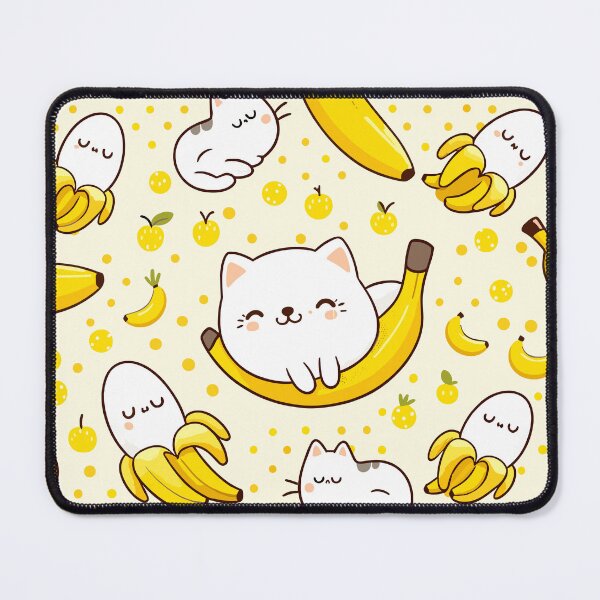 Item preview, Purrfect Peels: Whimsical Cat & Banana Playtime Pattern designed and sold by toobel.