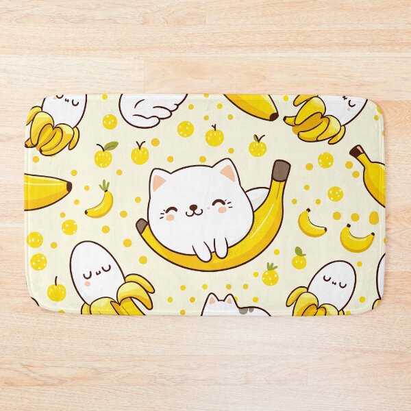 Item preview, Purrfect Peels: Whimsical Cat & Banana Playtime Pattern designed and sold by toobel.