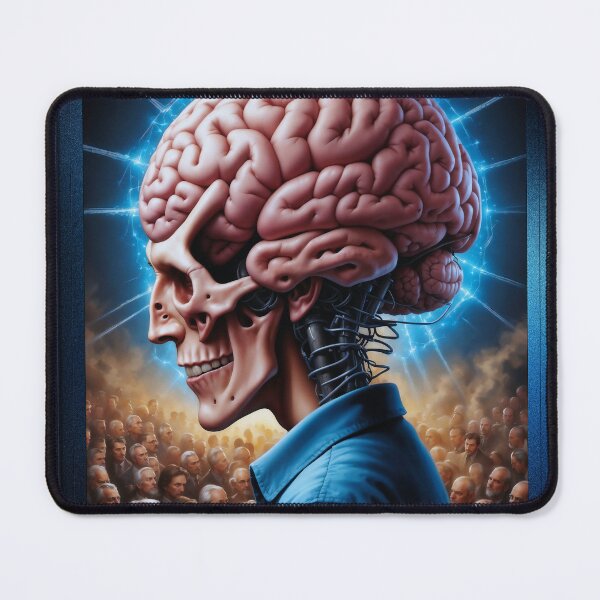 Item preview, Indoctrinating The Masses Cautionary AI Concept Art by Xzendor7 designed and sold by Xzendor7 Digital Art Creations.