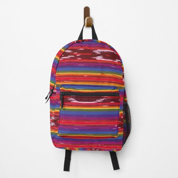 Item preview, Rainbow vibrant rebozo textile maximalist boho chic decor designed and sold by T-Mex.
