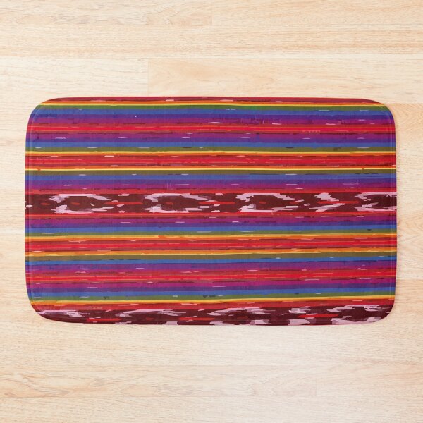 Item preview, Rainbow vibrant rebozo textile maximalist boho chic decor designed and sold by T-Mex.