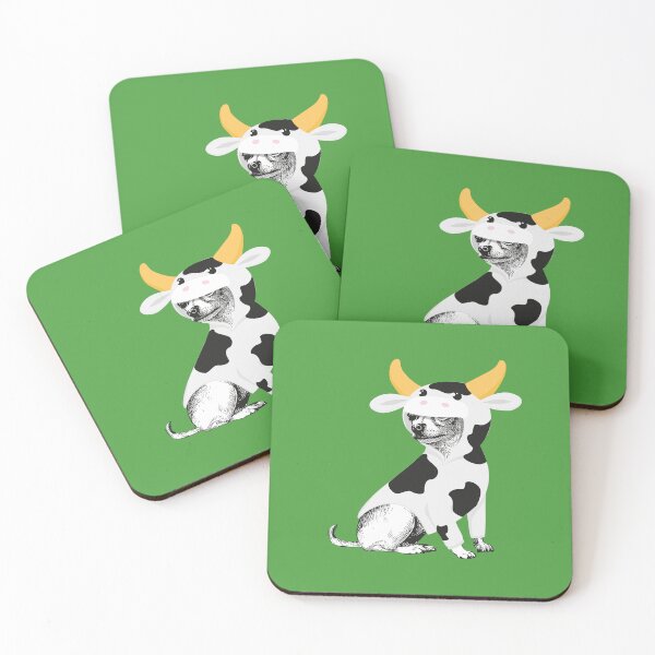 Item preview, Funny chihuahua dressed as cow designed and sold by WalkWiseDesign.