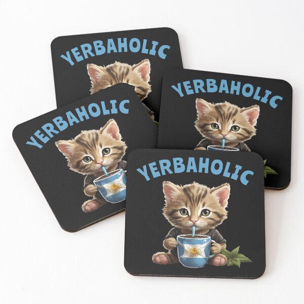 Item preview, Yerba Mate Cat Yerbaholic designed and sold by HandicraftArt.