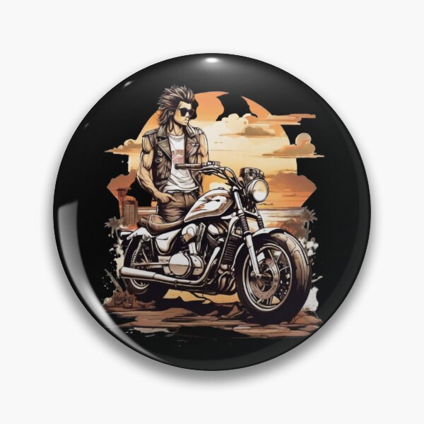 Item preview, Desert biker retro style printed t-shirt. designed and sold by Skinkast.