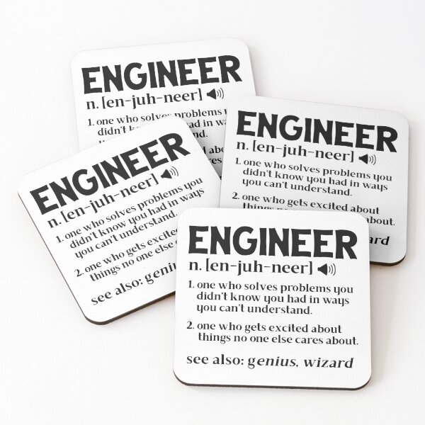 Item preview, Funny Engineer definition (en-juh-neer) designed and sold by Margival.